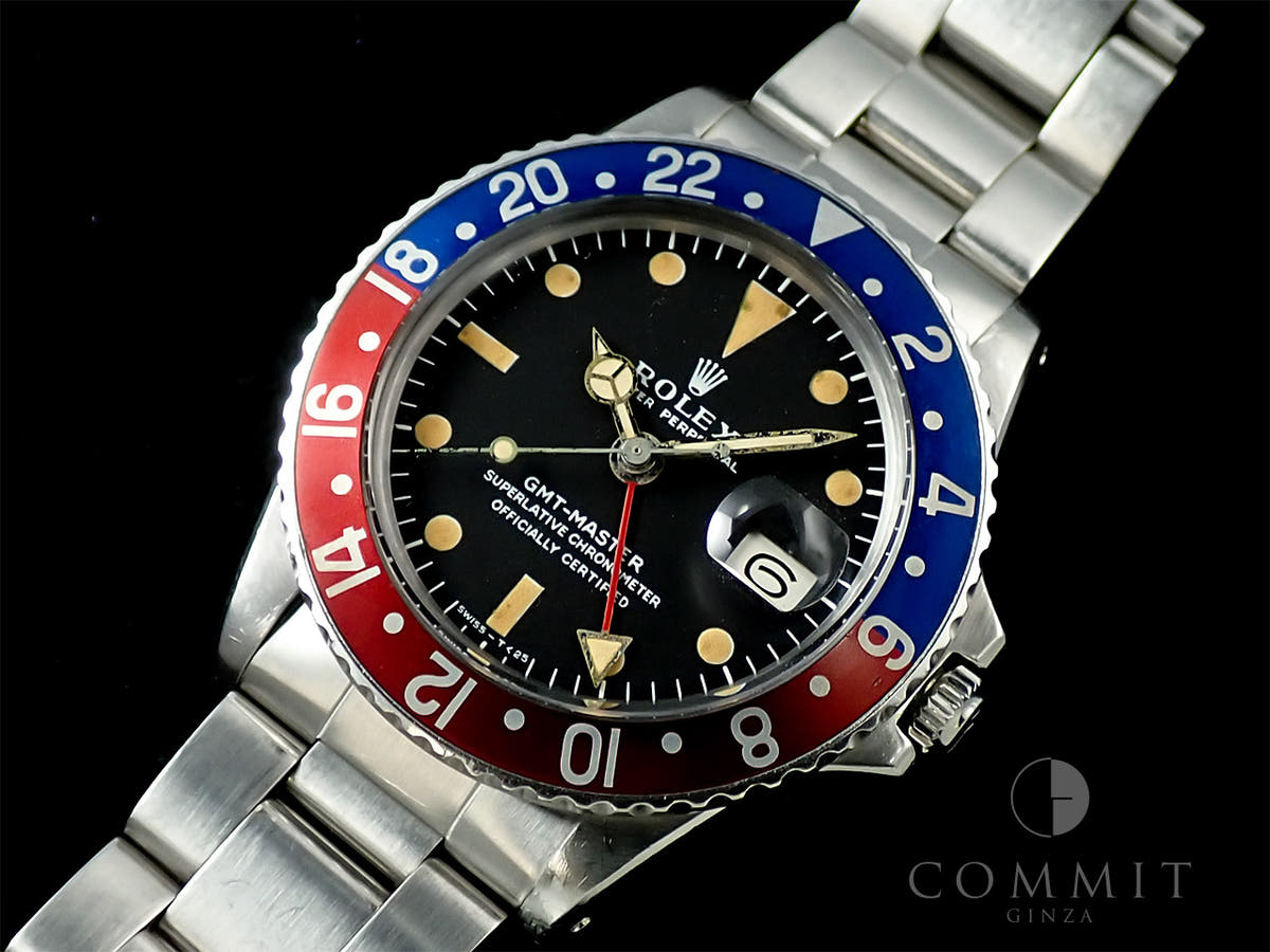 ロレックス GMTマスター Ref.1675 ブラック文字盤 中古 1XJW2389