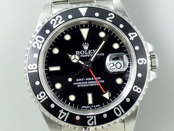 ロレックス GMTマスター Ref.16700 ステンレススチール ブラック文字盤 オイスターブレスレット 中古 8FAVR20S