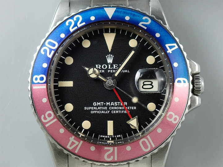 ロレックス GMTマスター Ref.1675 ステンレススチール ブラック文字盤 オイスターブレスレット