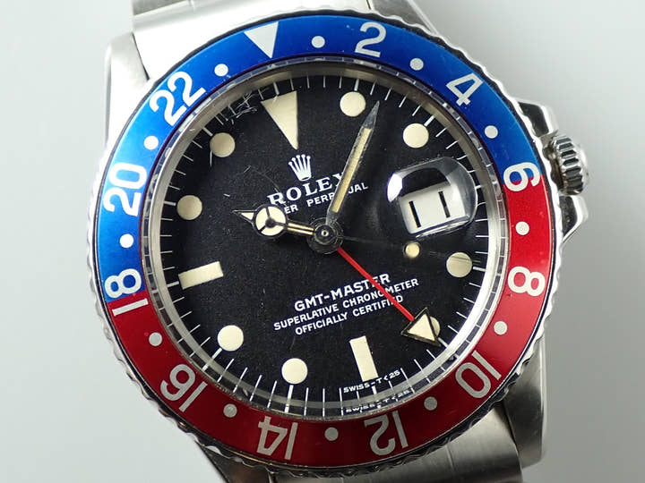 ロレックス GMTマスター Ref.1675 ステンレススチール ブラック文字盤 オイスターブレスレット