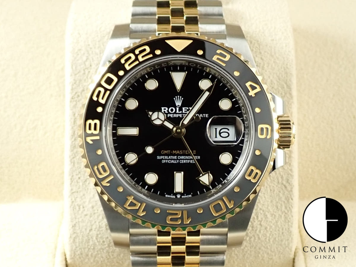 ロレックス GMTマスター II Ref.126713GRNR ブラック文字盤 未使用 6X5WSJMY