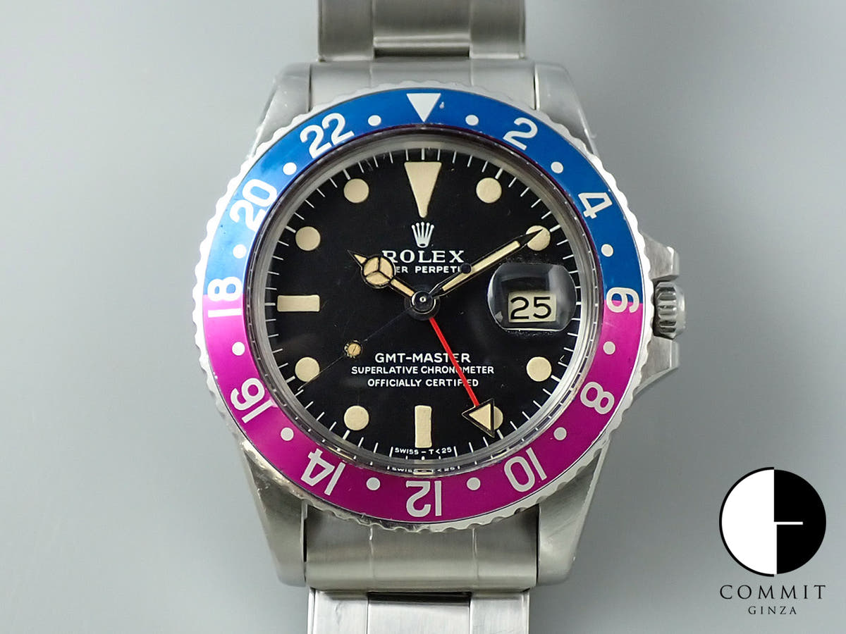 ロレックス GMTマスター Ref.1675 ブラック文字盤 中古 M4FWW9X7