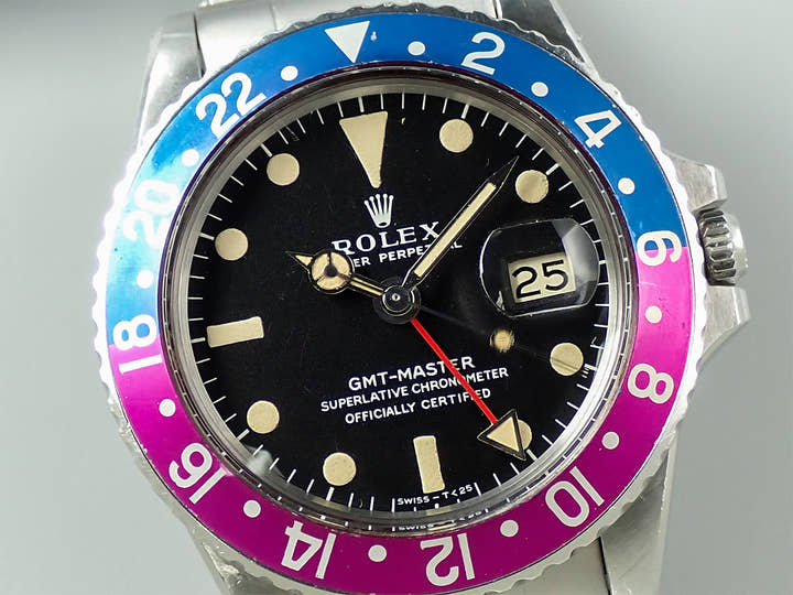 ロレックス GMTマスター Ref.1675 ステンレススチール ブラック文字盤 オイスターブレスレット