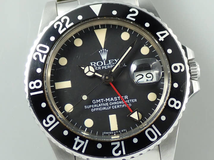 ロレックス GMTマスター Ref.16750 ステンレススチール ブラック文字盤 オイスターブレスレット