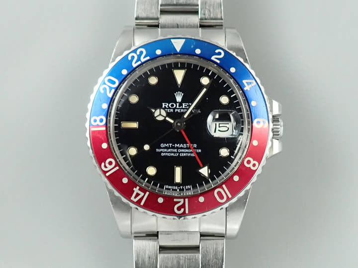 ロレックス GMTマスター Ref.16750 ステンレススチール ブラック文字盤 中古 U7K96C3Z
