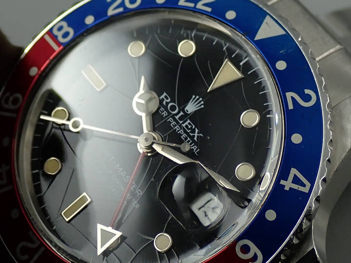 ロレックス GMTマスター Ref.16750 ステンレススチール ブラック文字盤 中古 U7K96C3Z