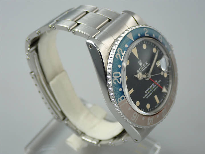 ロレックス GMTマスター Ref.1675 ステンレススチール ブラック文字盤　オイスターブレスレット