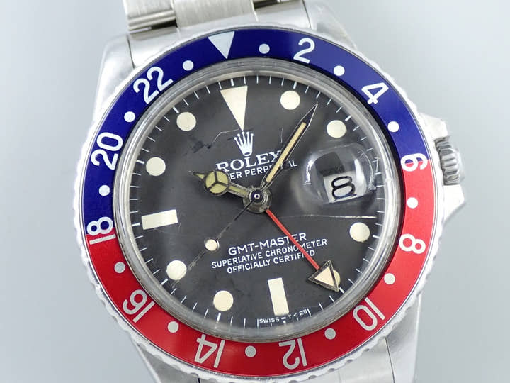 ロレックス GMTマスター Ref.1675 ステンレススチール ブラック文字盤 オイスターブレスレット