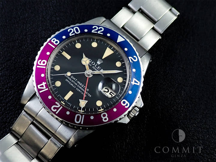 ロレックス GMTマスター Ref.1675 ステンレススチール ブラック文字盤 オイスターブレスレット