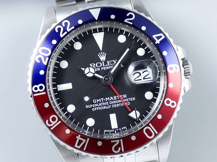 ロレックス GMTマスター Ref.1675 ステンレススチール ブラック文字盤 ジュビリーブレスレット 中古 Y69H2770
