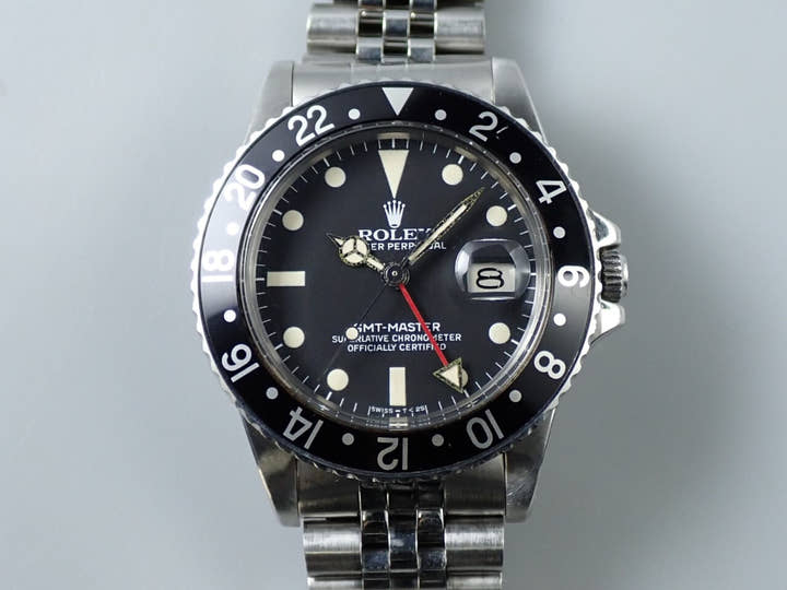 ロレックス GMTマスター Ref.16750 ステンレススチール ブラック文字盤 ジュビリーブレスレット 中古 56UW0H6K
