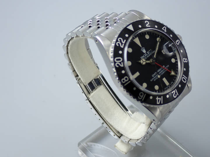 ロレックス GMTマスター Ref.16750 ステンレススチール ブラック文字盤 ジュビリーブレスレット 中古 56UW0H6K