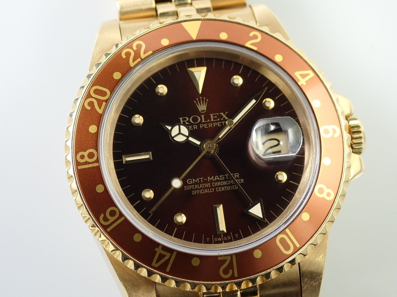 Rolex GMT Master Ref.16758 18KYG Brown Dial