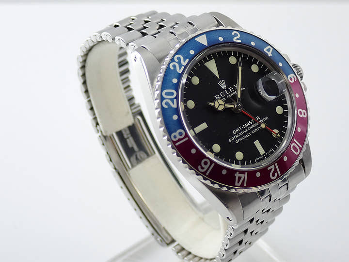 ロレックス GMTマスター Ref.1675 ステンレススチール ブラック文字盤 ジュビリーブレスレット 中古 V6P25AJ1