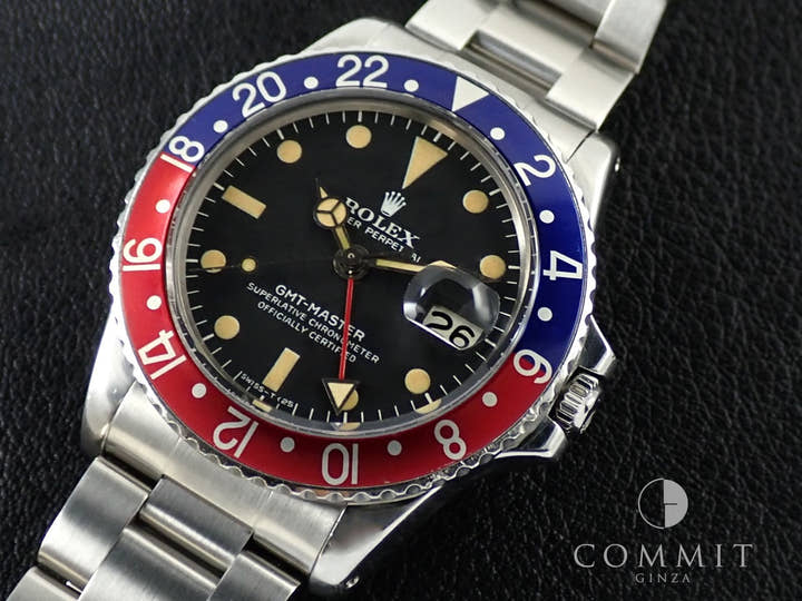 ロレックス GMTマスター Ref.1675 ステンレススチール ブラック文字盤 オイスターブレスレット