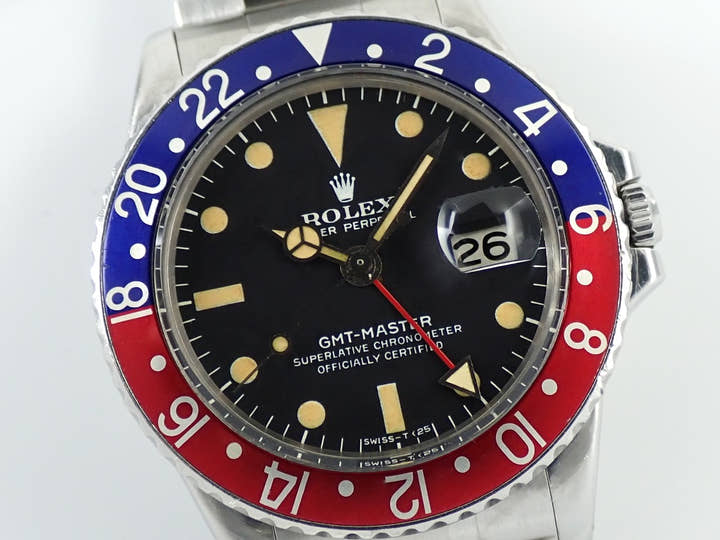 ロレックス GMTマスター Ref.1675 ステンレススチール ブラック文字盤 オイスターブレスレット