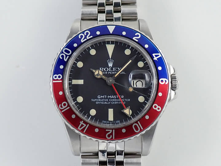 ロレックス GMTマスター Ref.16750 ステンレススチール ブラック文字盤 ジュビリーブレスレット 中古 Z19VRJKH