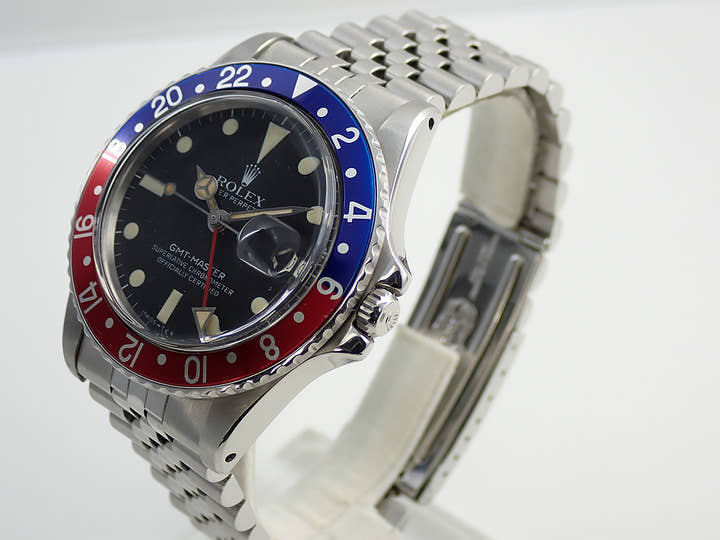 ロレックス GMTマスター Ref.16750 ステンレススチール ブラック文字盤 ジュビリーブレスレット 中古 Z19VRJKH