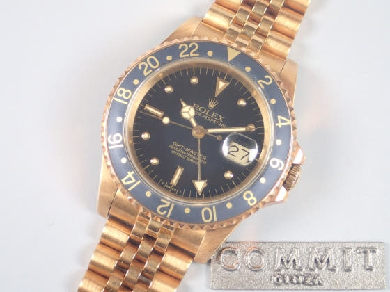 ロレックス GMTマスター Ref.16758 ブラック文字盤 中古 gmt-master-3 ジュビリーブレスレット