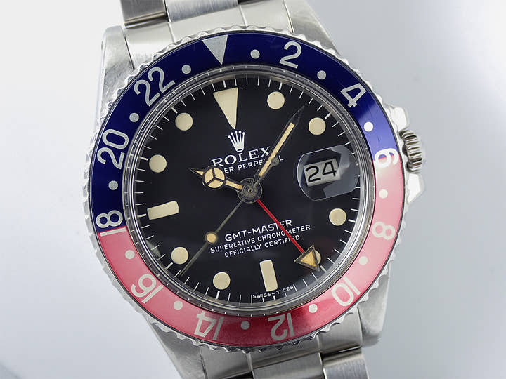 ロレックス GMTマスター Ref.1675 ステンレススチール ブラック文字盤 オイスターブレスレット
