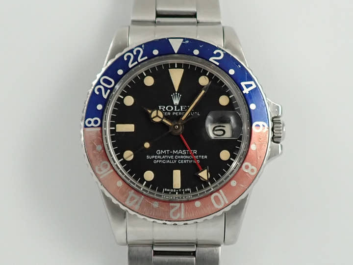 ロレックス GMTマスター Ref.1675 ステンレススチール ブラック文字盤 オイスターブレスレット