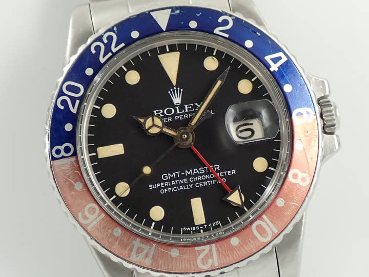 ロレックス GMTマスター Ref.1675 ステンレススチール ブラック文字盤 オイスターブレスレット