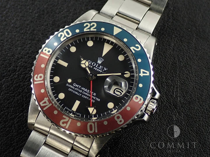 ロレックス GMTマスター Ref.1675 ステンレススチール ブラック文字盤 オイスターブレスレット