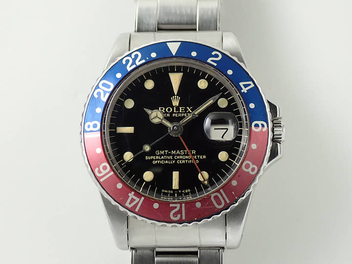 ロレックス GMTマスター Ref.1675 ステンレススチール ブラック文字盤 オイスターブレスレット