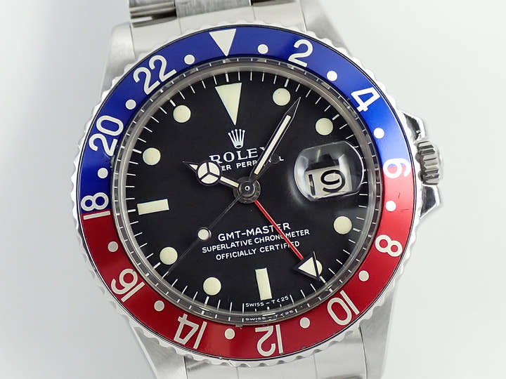 ロレックス GMTマスター Ref.1675 ステンレススチール ブラック文字盤 オイスターブレスレット