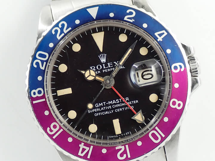 ロレックス GMTマスター Ref.1675 ステンレススチール ブラック文字盤 オイスターブレスレット