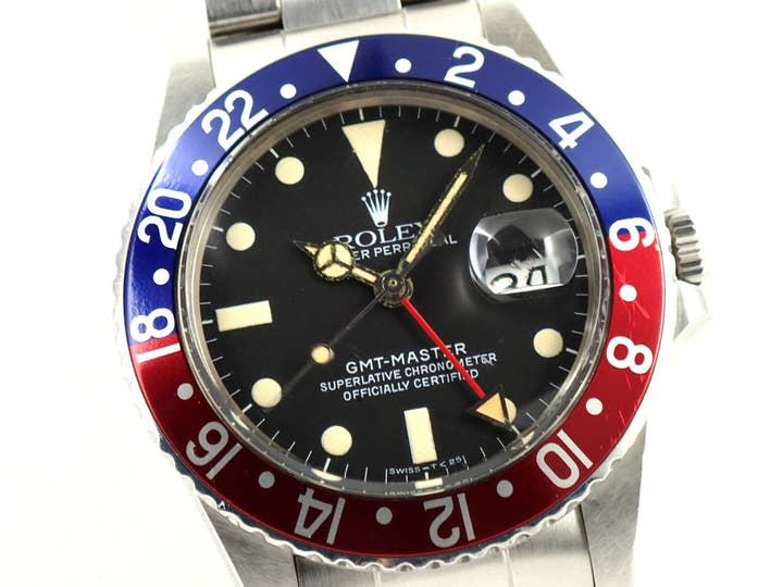 ロレックス GMTマスター Ref.16750 ステンレススチール ブラック文字盤 中古 K7XVCTMR