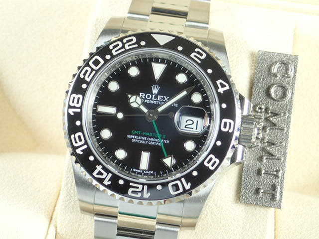 ロレックス GMTマスターII Ref.116710LN ブラック文字盤 未使用 gmt-master-48 オイスターブレスレット