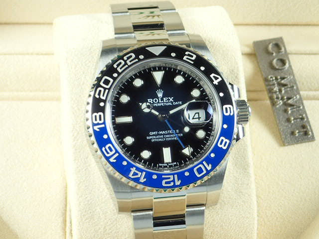 ロレックス GMTマスターII Ref.116710BLNR ブラック文字盤 未使用 gmt-master-56 オイスターブレスレット
