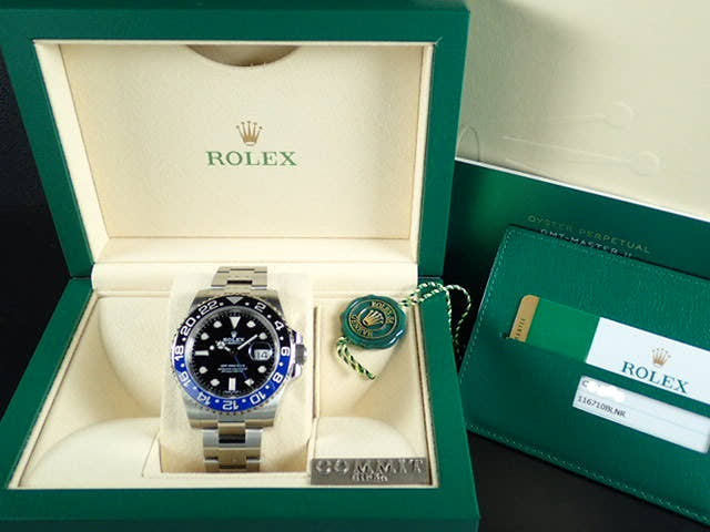 ロレックス GMTマスターII Ref.116710BLNR ブラック文字盤 未使用 gmt-master-56 オイスターブレスレット