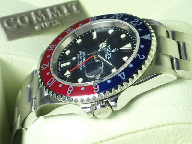 Rolex GMT Master II Stick Dial Red and Blue Bezel Z Series