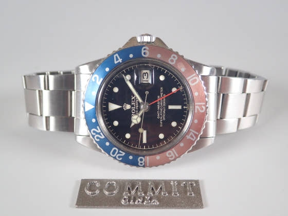 ロレックス GMTマスター Ref.1675MM ブラック文字盤 中古 gmt-master-6 オイスターブレスレット