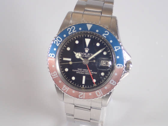 ロレックス GMTマスター Ref.1675MM ブラック文字盤 中古 gmt-master-6 オイスターブレスレット