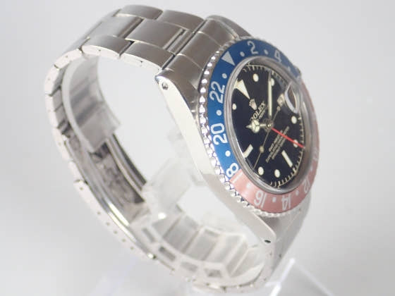 ロレックス GMTマスター Ref.1675MM ブラック文字盤 中古 gmt-master-6 オイスターブレスレット