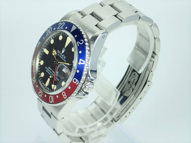 ロレックス GMTマスター Ref.1675 ブラック文字盤 中古 gmt-master-74 オイスターブレスレット