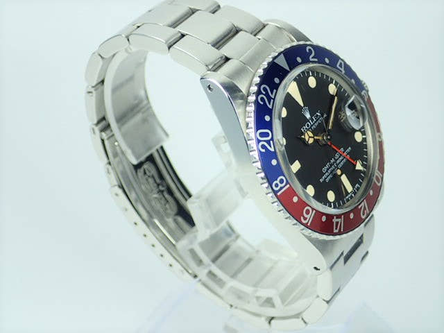 ロレックス GMTマスター Ref.1675 ブラック文字盤 中古 gmt-master-74 オイスターブレスレット