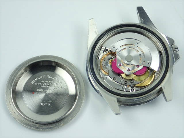 ロレックス GMTマスター Ref.1675 ブラック文字盤 中古 gmt-master-74 オイスターブレスレット