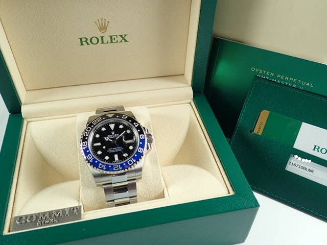 ロレックス GMTマスターII Ref.116710BLNR ブラック文字盤 未使用 gmt-master-84 オイスターブレスレット