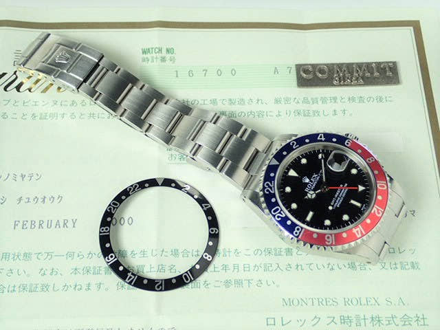 ロレックス GMTマスター Ref.16700 ブラック文字盤 中古 gmt-master-92 オイスターブレスレット
