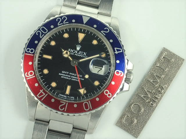 ロレックス GMTマスター Ref.16750 ブラック文字盤 中古 gmt-master-98 オイスターブレスレット