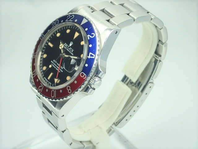 ロレックス GMTマスター Ref.16750 ブラック文字盤 中古 gmt-master-98 オイスターブレスレット