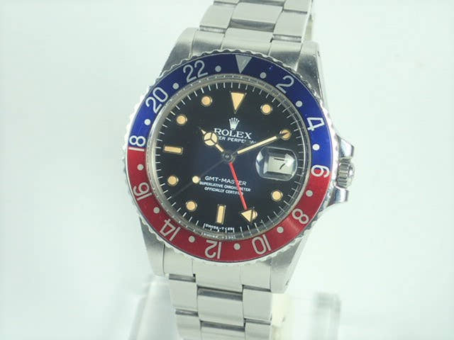 ロレックス GMTマスター Ref.16750 ブラック文字盤 中古 gmt-master-98 オイスターブレスレット