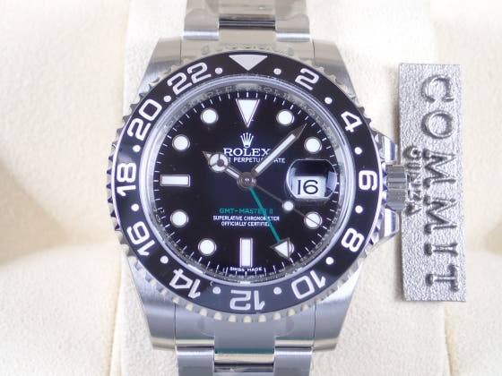 ロレックス GMTマスターII Ref.116710LN ブラック文字盤 未使用 gmt-master2-10 オイスターブレスレット