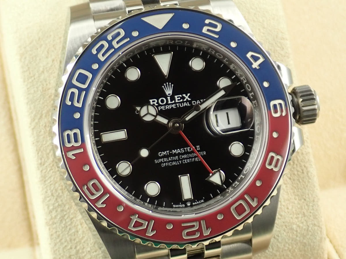 ロレックス GMTマスターII Ref.126710BLRO ブラック文字盤 美品 RF49SYSC
