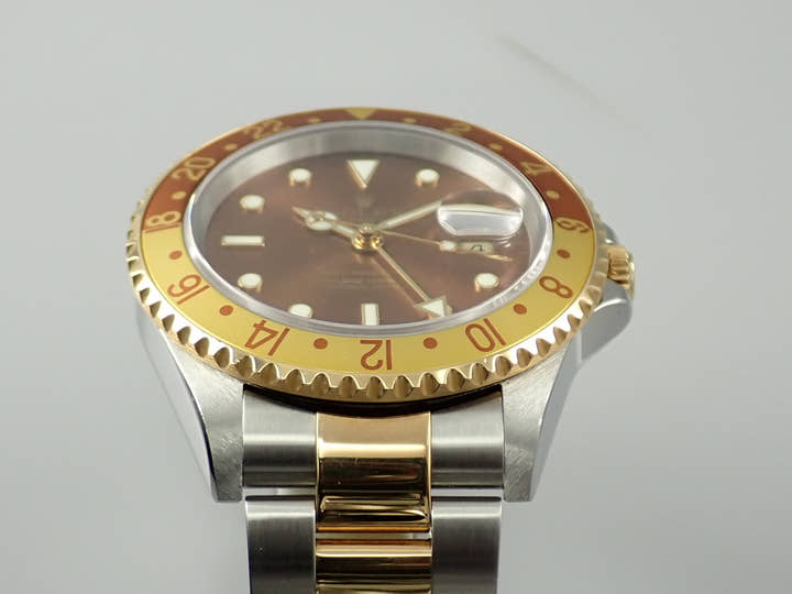 Rolex GMT-Master II Ref. 16713 Stainless Steel/Yellow Gold Brown Dial
