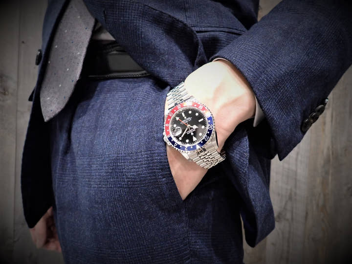 ロレックス GMTマスターII Ref.16710 ステンレススチール ブラック文字盤 ジュビリーブレスレット 極美品 7C3703C8